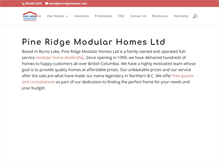 Tablet Screenshot of pineridgemodular.com